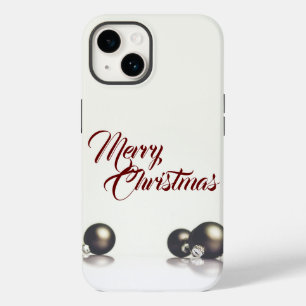 Drei Weihnachtsbälle vor hellem Hintergrund Case-Mate iPhone 14 Hülle