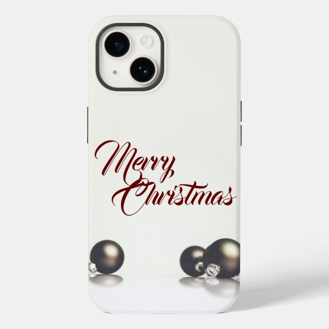 Drei Weihnachtsbälle vor hellem Hintergrund Case-Mate iPhone Hülle (Rückseite)