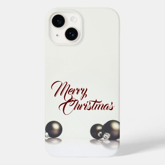 Drei Weihnachtsbälle vor hellem Hintergrund Case-Mate iPhone Hülle (Rückseite)