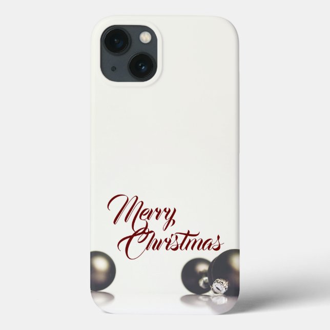 Drei Weihnachtsbälle vor hellem Hintergrund Case-Mate iPhone Hülle (Rückseite)