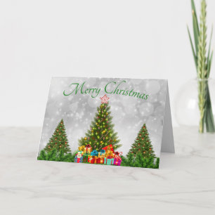 Drei Weihnachtsbaume Karte