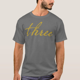 Drei Weihnachtsgeschenke Minimal Typografie Gold S T-Shirt