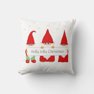 Drei Weihnachtsgnomen Throw Kissen