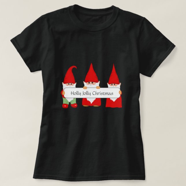 Drei Weihnachtsgnomes T - Shirt (Design vorne)