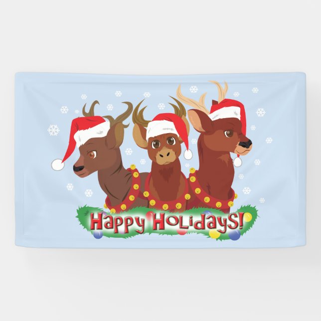 Drei Weihnachtshändler Banner (Horizontal)