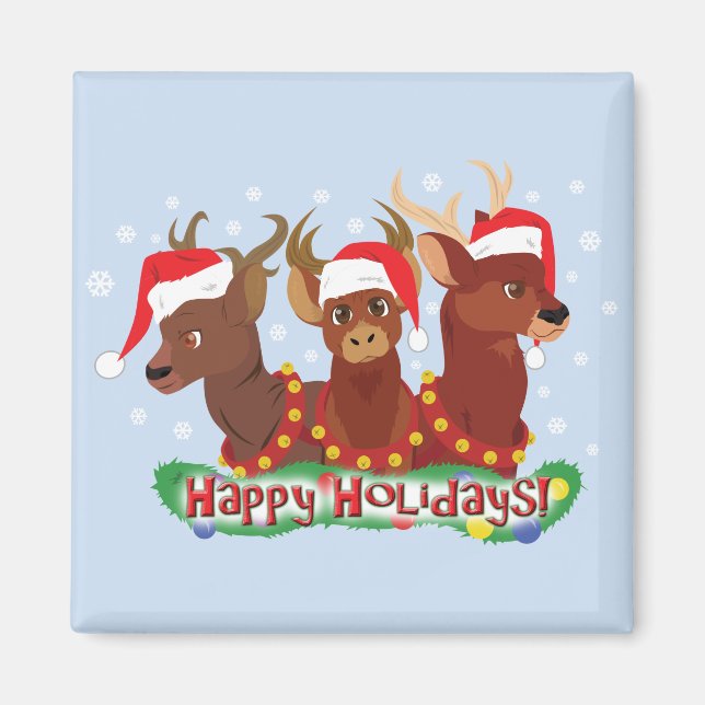 Drei Weihnachtshändler Magnet (Vorne)