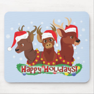 Drei Weihnachtshändler Mousepad