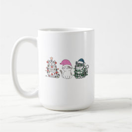 Drei Weihnachtskatzen Kaffeetasse