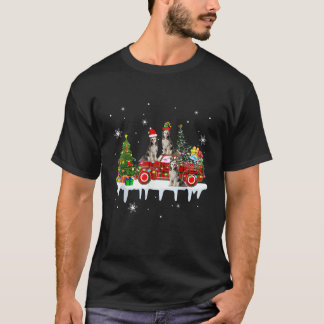 Drei Weihnachtsmann-Rentiere-Elfen-Huskies auf Xma T-Shirt