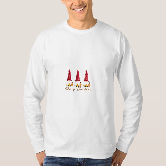 Drei Weihnachtsmänner T-Shirt (Vorderseite)