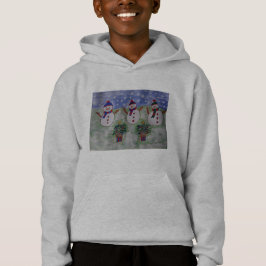 Drei Weihnachtsschneemänner Hoodie