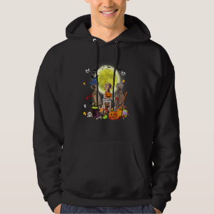 Drei Weimaraner-Hunde Hexe Gruselige Mumie Hallowe Hoodie