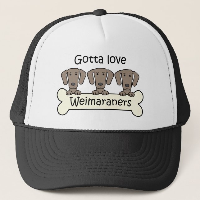 Drei Weimaraners Truckerkappe (Vorderseite)