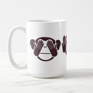 Drei weise Affen Design Kaffeetasse