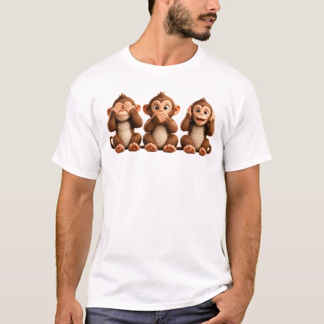 Drei Weise Affen T-Shirt (Vorderseite)