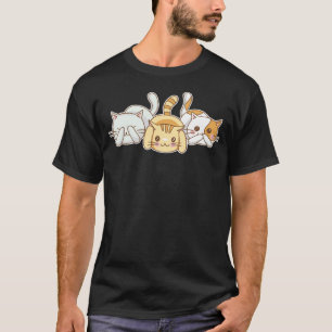 Drei weise Katzen Süß Sehen kein Böses Hören kein T-Shirt
