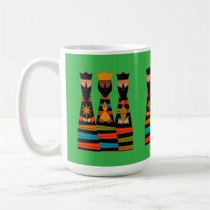Drei Weise Männer Moderne Mitte des Jahrhunderts Kaffeetasse