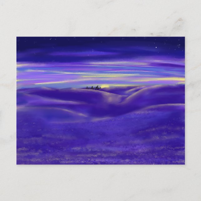 Drei weise Männer moderne Wasserfarbe Postkarte (Vorderseite)