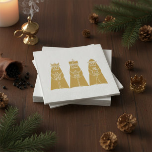Drei Weise Männer Moderne Weihnachtskönige Serviette