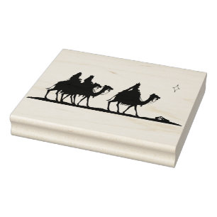 Drei weise Männer Silhouette Kunstmuster Briefmark Gummistempel