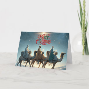 Drei-Weise-Männer-Weihnachten Feiertagskarte