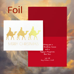 Drei Weise Männer Weihnachts-Karten mit Folie Folienkarte