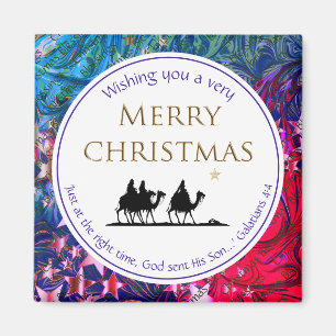 Drei Weisen CHRISTMAS STARS Schrift Magnet