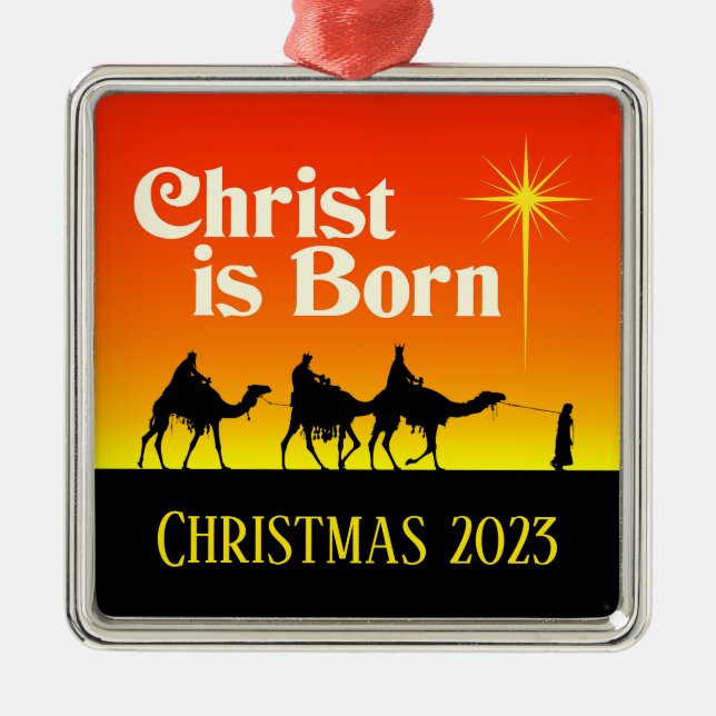 Drei Weisen Star von Bethlehem Weihnachten Ornament Aus Metall (Vorne)