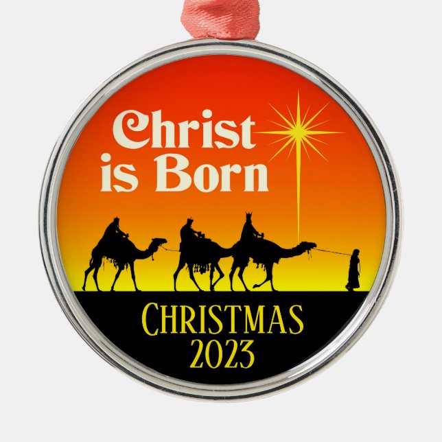 Drei Weisen Star von Bethlehem Weihnachten Ornament Aus Metall (Vorne)