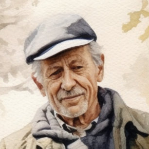 Drei Weisen Wandteppich Mit Holzrahmen