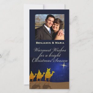 Drei Weisen Weihnachten Personalisierte Fotokarte