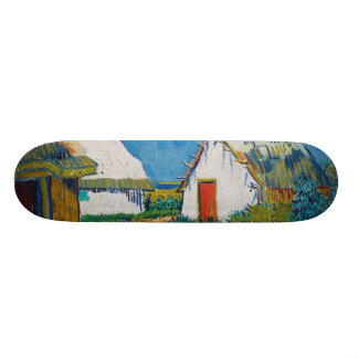 Drei weiße Häuser in Saintes-Maries von Vincent Skateboard
