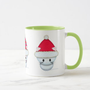 Drei weiße Kätzchen Weihnachtstasse Tasse