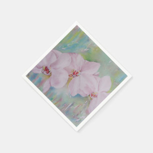 DREI WEISSE ORCHIDS PAPIER NAPKIN SERVIETTE