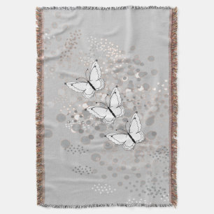 Drei weiße Schmetterlinge Decke