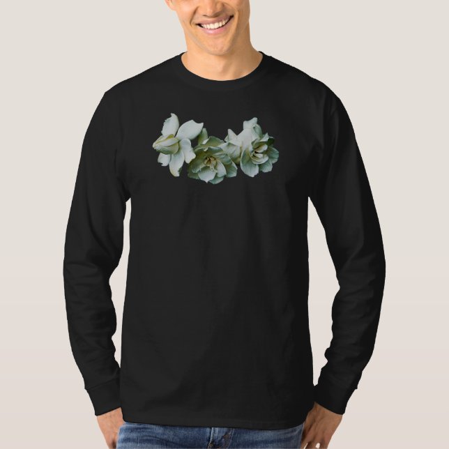 Drei weißer Camelias Männer T-Shirt (Vorderseite)