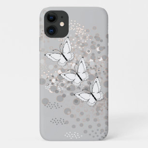 Drei weißes Schmetterlinge iPhone 6/6s 11 Hülle