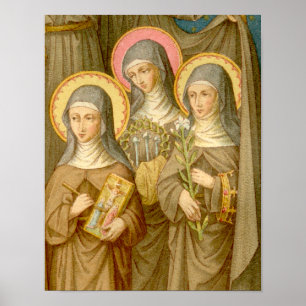 Drei weitere arme Klarissenheilige (SAU 027) 11"x1 Poster