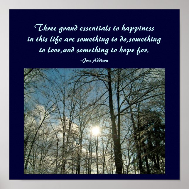 Drei wesentliche Voraussetzungen für das Glück ... Poster (Vorne)