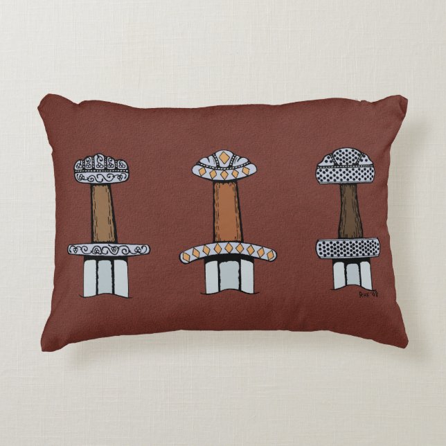 Drei Wiking Sword Hilts Zierkissen (Vorderseite)