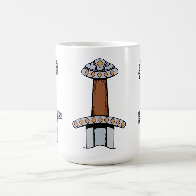 Drei Wikinger-Schwertgriffe Kaffeetasse (Mittel)