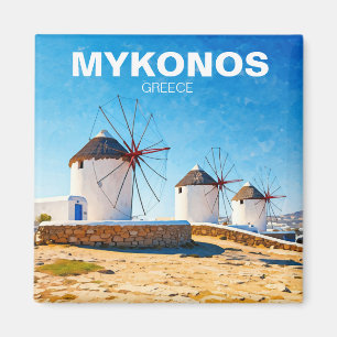 Drei Windmühlen in Mykonos Griechenland - Radtour Magnet