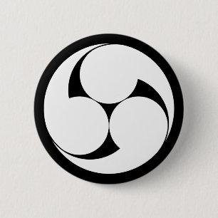 Drei Wirbel gegen den Uhrzeigersinn (Jinuki) Button
