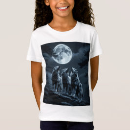 Drei Wölfe heulen bei Vollmond - Drei Wolf T-Shirt