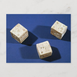 Drei Würfel von der Akropolis in Osteria Postkarte