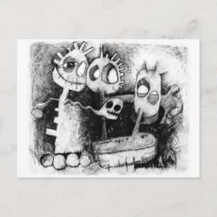 drei Zahlen Postkarte