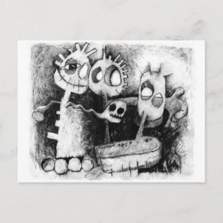 drei Zahlen Postkarte