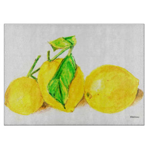 drei Zitronen Schneidebrett