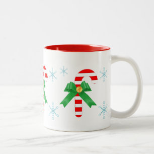 Drei Zuckerstangen Zweifarbige Tasse