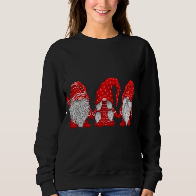 Drei Zwerge in roter Kostümweih Weihnachten - Wi h Sweatshirt (Vorderseite)